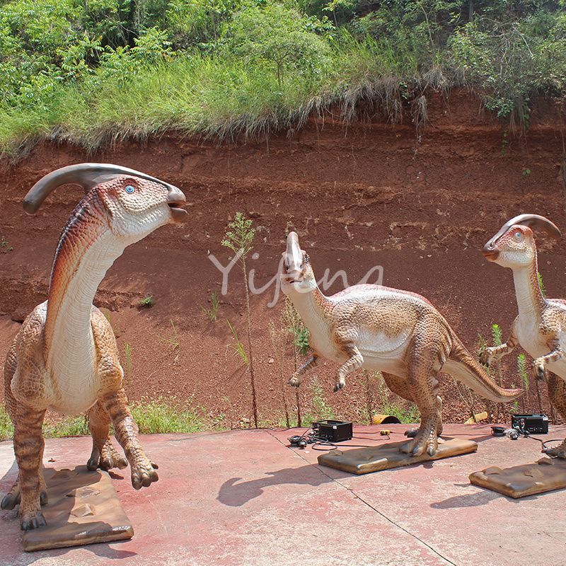 Lifelike Animatronic Roaring Animatronic Parasaurolophus