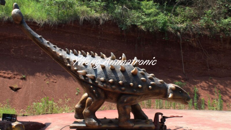Lifelike Giant Animatronic Ankylousaurus Model for Jurassic Park