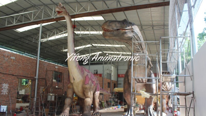 Full-sized Animatronic Brachiosaurus Model 5m Tall for Shopping Mall