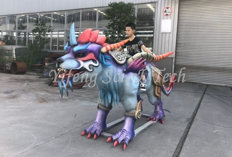 Shaped-customization Animatronic Qilin Landscape Interactive Model by Yifeng Dinosaur